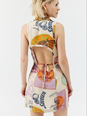 BDG Jasper linen shirt dress medium